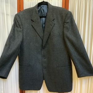 Mens Blue Wool Sport Coat Blazer Bill Kaiserman/Bigsby & Kruthers Size 46R